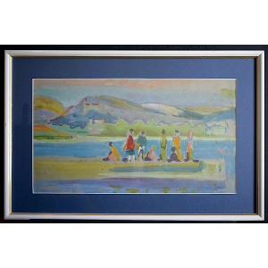 Robert Taurines étang De Bages Château Du Capitoul Jetée De Port Narbonne XX ème Rt1442