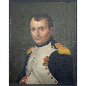 Portrait Of Napoleon Bonaparte 1st Empire Monogram Aa Dated 1821 19th C. Rt1452