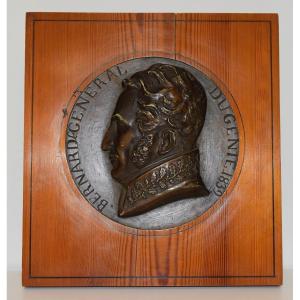 Empire Plaster Medallion Portrait Profile Of General Du Génie Henri Gatien Bertrand Ref1125