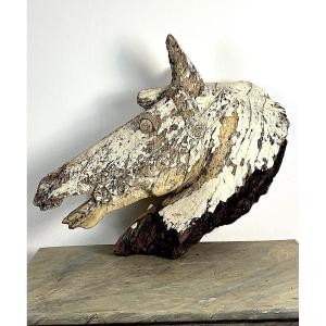 Carved Wood Carousel Horse Head Popular Fairground Art 19th Or 20th Century Ref1129