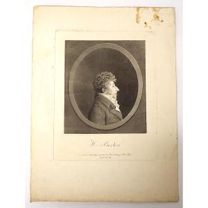 Physionotrace Engraving By Quenedey Portrait Berton Composer Violinist Refm31
