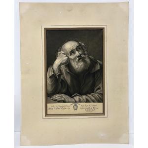 Jean-louis Panisse Trompe l'Oeil Wash Drawing Of Saint Pierre In Tears Refm37