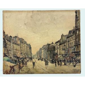 Lily Parizot Watercolor Animated View Rue Du Faubourg Saint Martin In Paris In 1927 Refm42