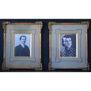 Pair Of 13 X 10 Cm Photo Frames Early 20th Century Ref C1277