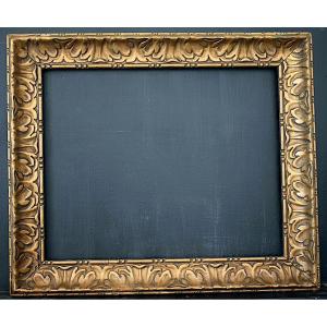Gilded Art Nouveau Frame, 46 X 38 Cm, 8f Canvas Size, Early 20th Century, Ref. C1278