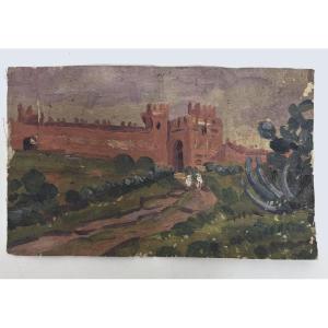 Oil On Canvas: Chellah, Morocco, By Maurice Busset, Orientalist, Refm47