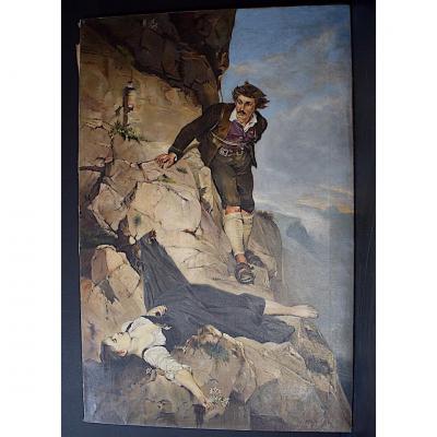 Otto Keck German Germany Mountain Mountaineering Genre Scene 1900 XIX XX Rt85