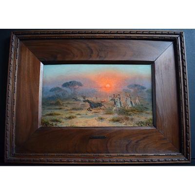 Henri Besine Landscape Camargue Horses Manade Gardians XX Rt94