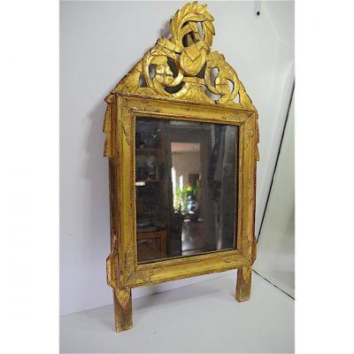 Bedroom Or Alcove Mirror In Golden Carved Wood Louis XVI XVIII XVIII Ref112