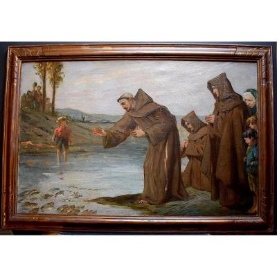 A Raynolt Religious Sermon Of St Anthny Of Padua Signed XIX XX Rt131 *