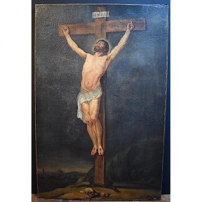 Christ On The Cross Religion Crucifixion Vanity Skull Mémento Mori Serpent XVII XVIII Suiveur De Van Loo Rt139