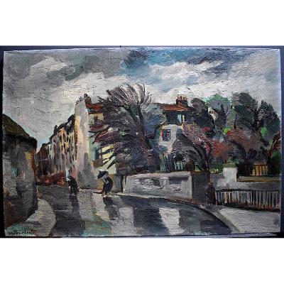 R Raimbault Quai Bourbon Paris Ile De La Cité Thunderstorm Fauve Expressionist XX Rt211