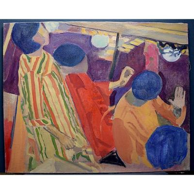 Characters Genre Scene Fauve Art Deco Unsigned XX Rt 224