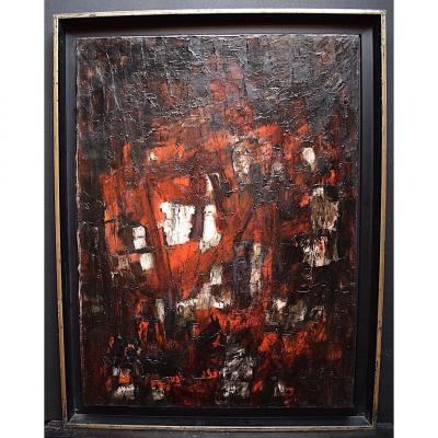 Abstract Expressionist Modernist 1950s 1957 Unsigned XX Rt241
