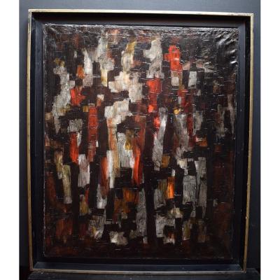 Abstract Expressionist Modernist 1950s 1958 Unsigned XX Rt242