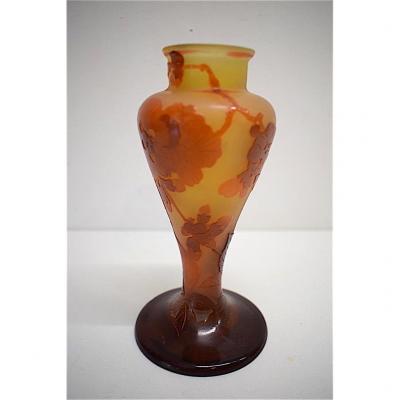 Emile Gallé Cherry Vase From Japan Art Nouveau Signed Around 1900 Nancy School Ref143