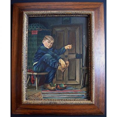 Portrait Germany Austria Child German Monogram To Identify 1945 XX Rt263