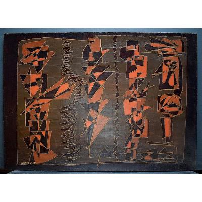 Signed H Daniel Abstract Modernist 1970s XX Rt264