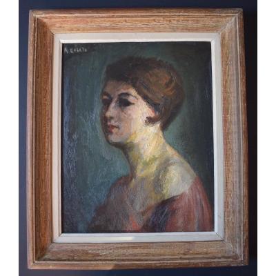Portrait Woman Italian Italy Signed Arduino Colato XX Rt288