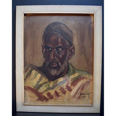 Signed S Zakarian Portrait Orientalist Man XX Rt295