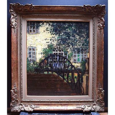 Maurice De Meyer Belgian Post-impressionist Garden Landscape XX Rt301