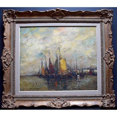Maurice De Meyer Belgian Post-impressionist Marine Boats XX Rt302