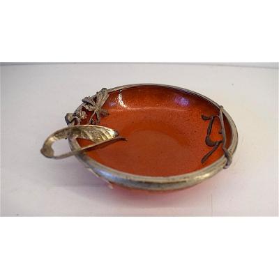 Cup Signed Val Verrerie d'Art Lorrain Daum & Croismare Art Nouveau 1900 Ref164