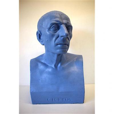 Bust Of Ciceron Plaster Of The Wolf Painted XX Style Roman Period Ref175