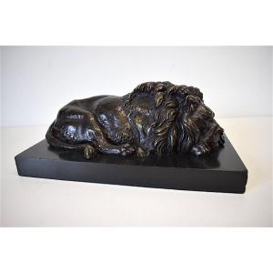 Bronze Animal Former Lion Lying Sleeping XIX XX Ref189