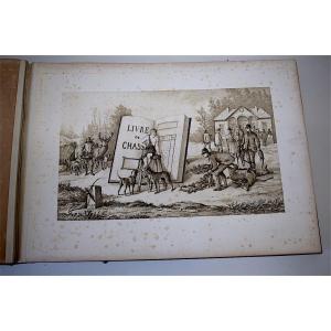 Curiosity Big Book Calendar For Hunting Paintings Ed Boscher Engravings Jams 25 Plates XIX Ref199