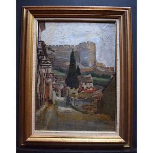 Villeneuve Les Avignon Street Scene Provence Landscape Provençal Impressionist XX Rt388