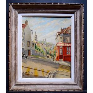 Xavier De Bovis Paris Montmartre Sacré Coeur Street Scene Urban Landscape XX Rt399