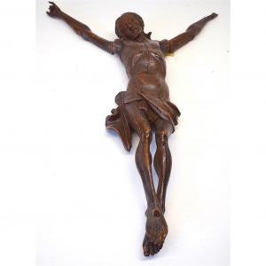Christ In Carved Wood XVII 17th Religion Christianity 54 Cm Carved Wood Ref250