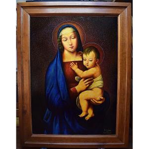 * Chabaud Virgin And Child After Raphael Post-impressionist Pointillist XX Rt442 *