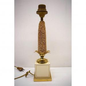Corn Cobs Lamp Base Brass Resin Dlg Maison Charles Design Of The XXth 1970 Ref306
