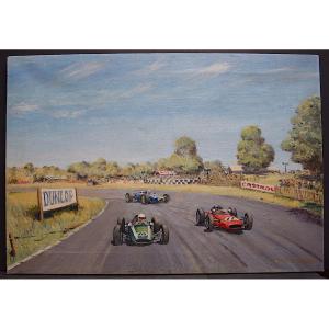 Automobile Race Circuit Du Luc Var Sport Signed Philip Verle 1960s XX Rt495