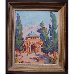 Martin Lindenau Fauve Orientalist El Aqsa Mosque Jerusalem Israel XX Rt505