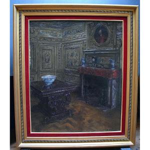 Eugène Selmy Interior Scene Signed XX Rt529