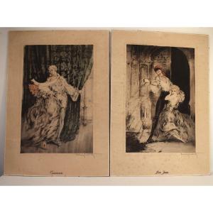 Louis Icart Two Lithographs Don Juan And Casanova 1928 Rt561