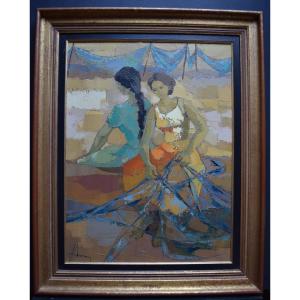 Jori Duran Women With Fishing Nets Spain XX Rt570