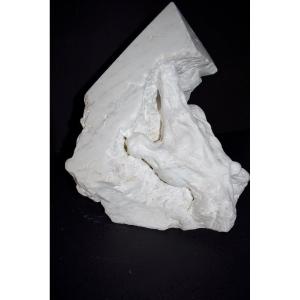 * Marble Sculpture Hand In A Pyramid Date And Monogram Ref400