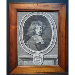 Burin Engraving By Robert Nanteuil Portrait Of Jules Paul De Lionne XVII 1667 Rt591