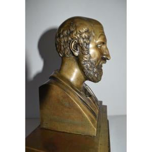 Bronze Bust Hippocrates XIX 19th Circa 1810 1830 Medicine Doctor Empire Ref404