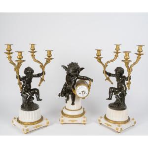 Large Louis XVI Fireplace Set