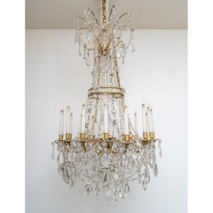 Large Louis XVI Chandelier, "marie-antoinette" Model, Circa 1870