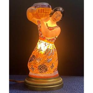 Night Light, Ceramic Perfume Burner - Art Deco - 1930s