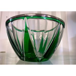 Baccarat/st Louis - Two-tone And Silver Cut Crystal Cup