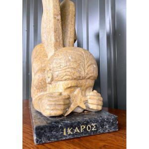 Beautiful Marble Sculpture Cherub - Causse - 1989- XXth