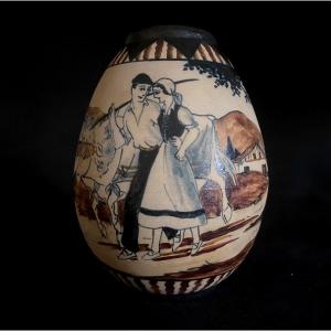 Ciboure Stoneware Vase - Art Deco - Basque Country