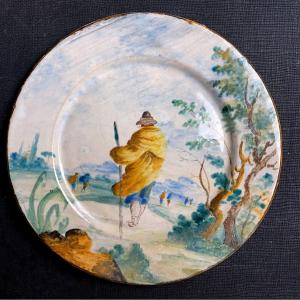 Castelli - Earthenware Plate Italy - 18th